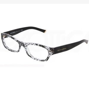 Dolce & Gabbana Glasses Frames & Hardshell Case Style DG3115 Black Lace Clear